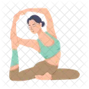 Sirena De Yoga Pose De Yoga Gimnasta Icono