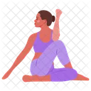 Yoga Women Female Yoga Practice Yoga Poses Icon