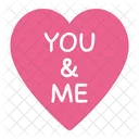 Me You Love Heart Couple Romantic Like And Icon