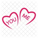 You Me Heart Couple Love Valentine Family Icon