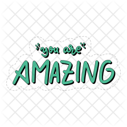 You are amazing Icon - Download in Sticker Style