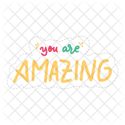 You are amazing Icon - Download in Sticker Style