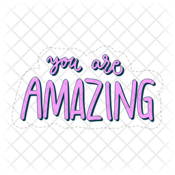 You are amazing Icon - Download in Sticker Style