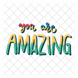 You are amazing Icon - Download in Sticker Style