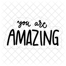 You are amazing Icon - Download in Sticker Style