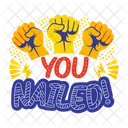 You Nailed Encourage Cheering Icon