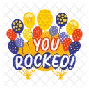 You Rocked Celebrating Balloons Icon