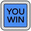 You Win Game Win Win Label Icon
