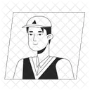 Young asian millennial in cap  アイコン