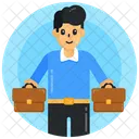 Employer Employee Young Businessman Icon