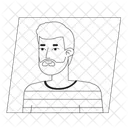 Young caucasian dark haired man Icon