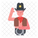 Lasso Rope Young Cowboy Cowboy Outfit Icon