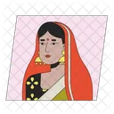 Sari Indian Clothes Attractive Icon