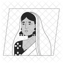 Young indian woman in sari  アイコン