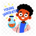 Young Innovator Scientist Experiment Icon