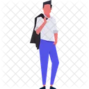 Handsome Man Fashionable Guy Standing Person Hand In Pocket Male Model Modeling Pose Icon