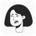 Young woman feeling offended  Icon