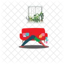 Young Women Yoga Yoga Exercise Icon