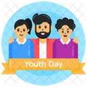 Youngsters Youth Day Celebrations Young Generation Icon