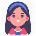 Girl Happy Smile Icon