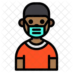 Youth Boy With Mask  Icon