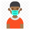 Youth Boy With Mask  Icon