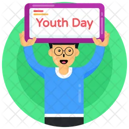 Youth Day Banner  Icon