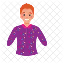 Youth Background Cheerful Icon