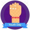 청년의 힘 청년의 날 자원봉사 아이콘