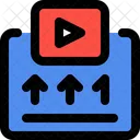 Youtube Upload Collection Video Statistic Accelerate Icon
