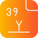 Yttrium Periodic Table Chemistry Icon