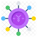 Yuan Network Yuan Connection Currency Network Icône