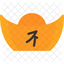 Yuanbao Boat Shaped Gold Ancient Currency Icône
