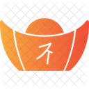 Yuanbao Boat Shaped Gold Ancient Currency Icône