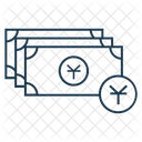 Yuan Chinois Argent Finances Icône