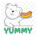 Yummy Food Yummy Breakfast Bear Eating Icon