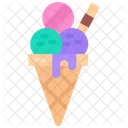 Yummy Ice Cream Ice Cream Decoration Ice Cream Waffle Icon