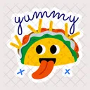 Yummy Taco Yummy Wrap Yummy Burrito Icon