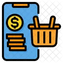 Online Shopping Zahlung Warenkorb Symbol