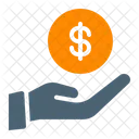 Zahlung Hand Munze Symbol