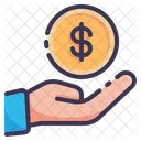 Zahlung Hand Munze Symbol