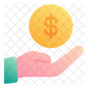Zahlung Hand Munze Symbol