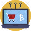 Bitcoin Zahlung Einkaufen Symbol