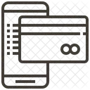 Zahlung Debitkarte Handy Symbol
