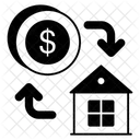 Zahlung nach Hause  Symbol