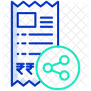 Zahlungen Rupien teilen  Symbol