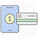 Zahlungsmethode Lineares Farbsymbol Icon