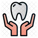 Zahn Hand Dental Retten Symbol