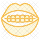 Zahne Duoton Liniensymbol Icon