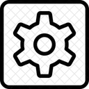 Zahnrad Quadrat  Symbol